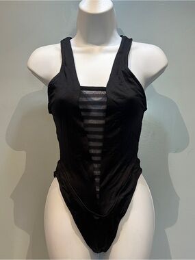 Yandy Black Lingerie Bodysuit Medium FLAWED